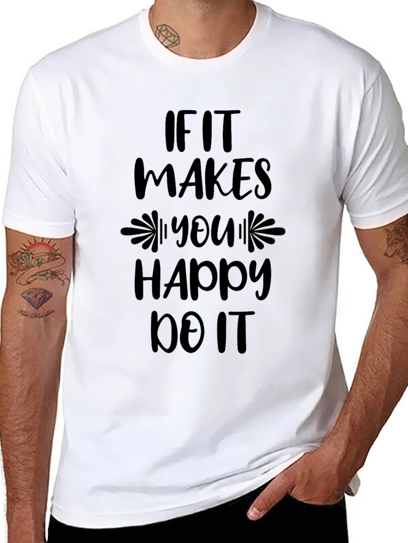 Black Motivational Graphic Print T-Shirt view 8