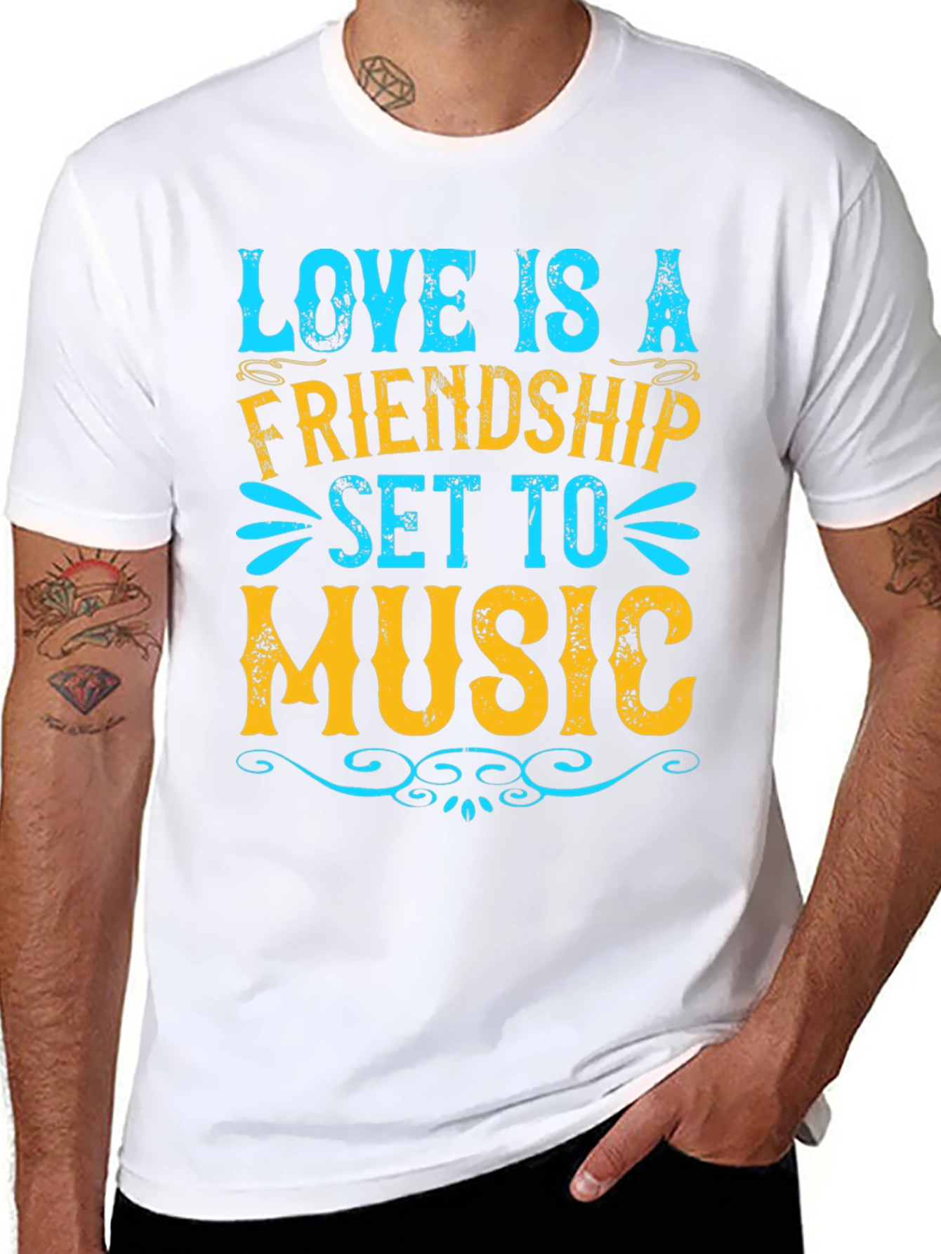 Black Love is Music Graphic T-Shirt view 8