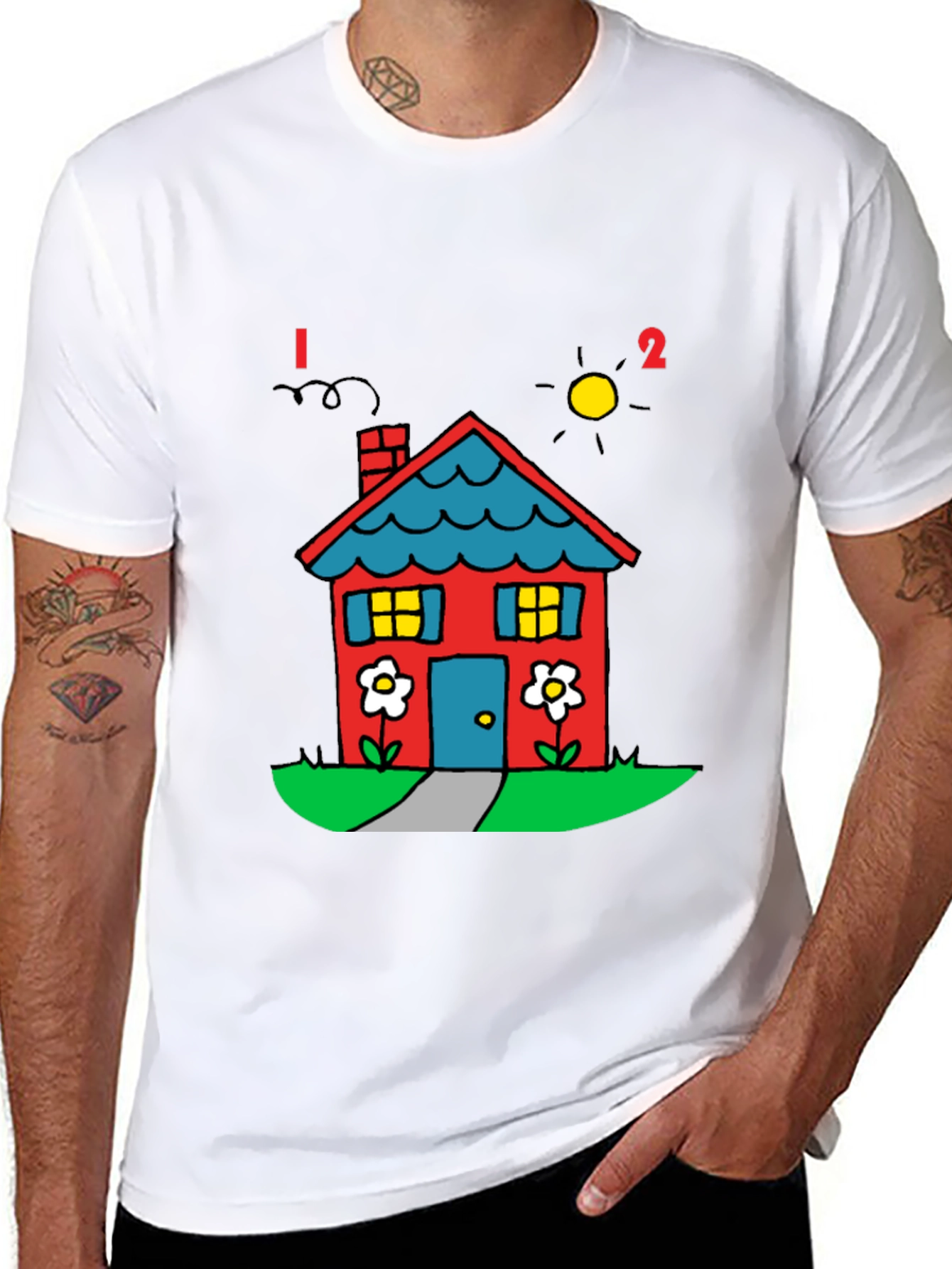 Black House Graphic Tee - Quirky Comfort view 8