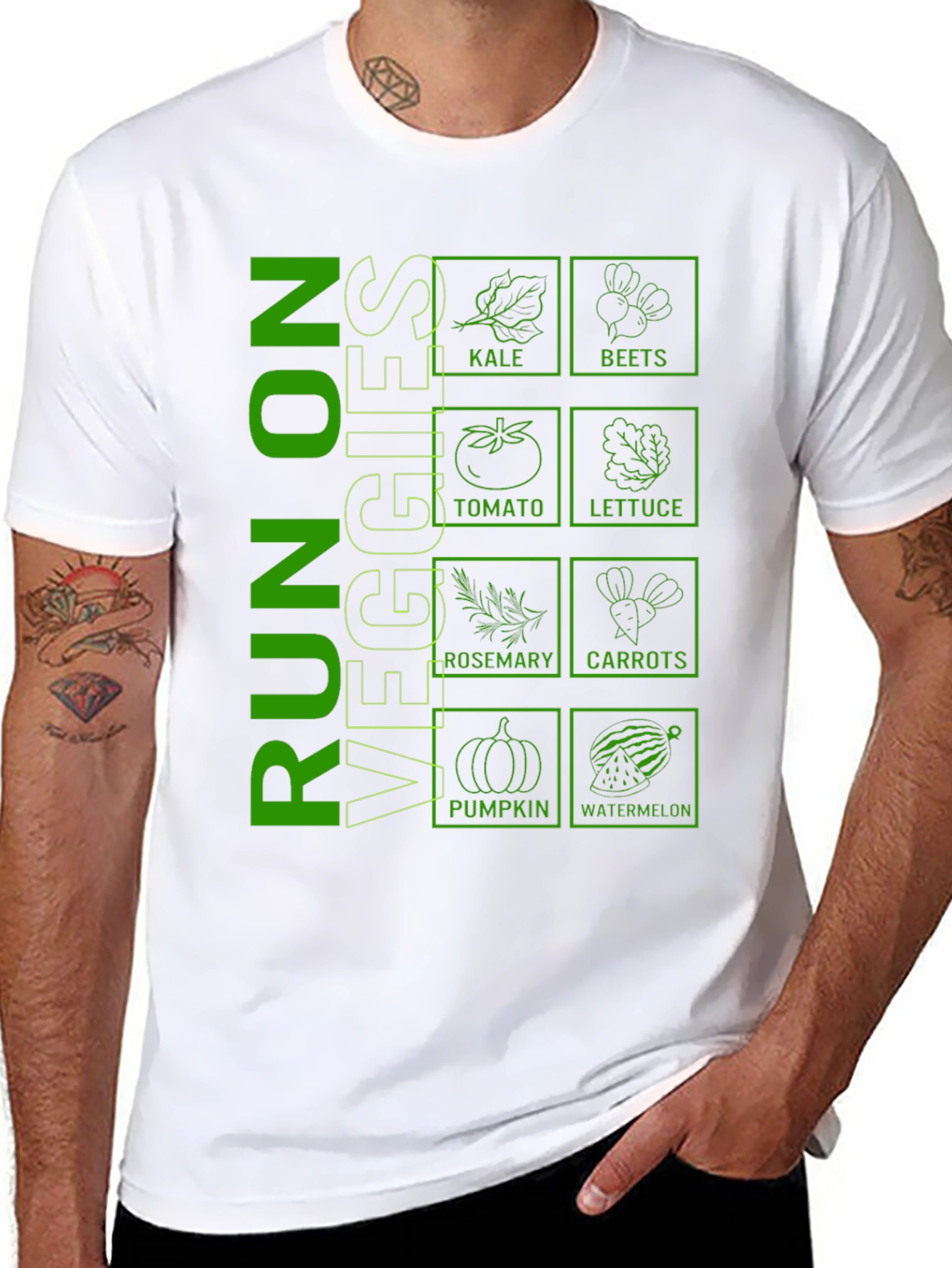 Run On Veggies Graphic T-Shirt - 8