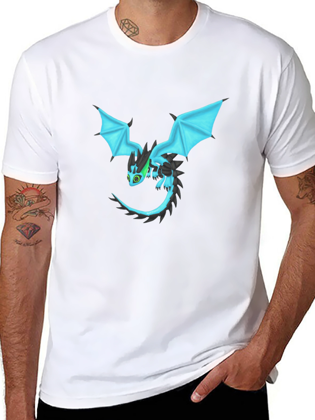 Black Dragon Graphic Black T-Shirt view 8