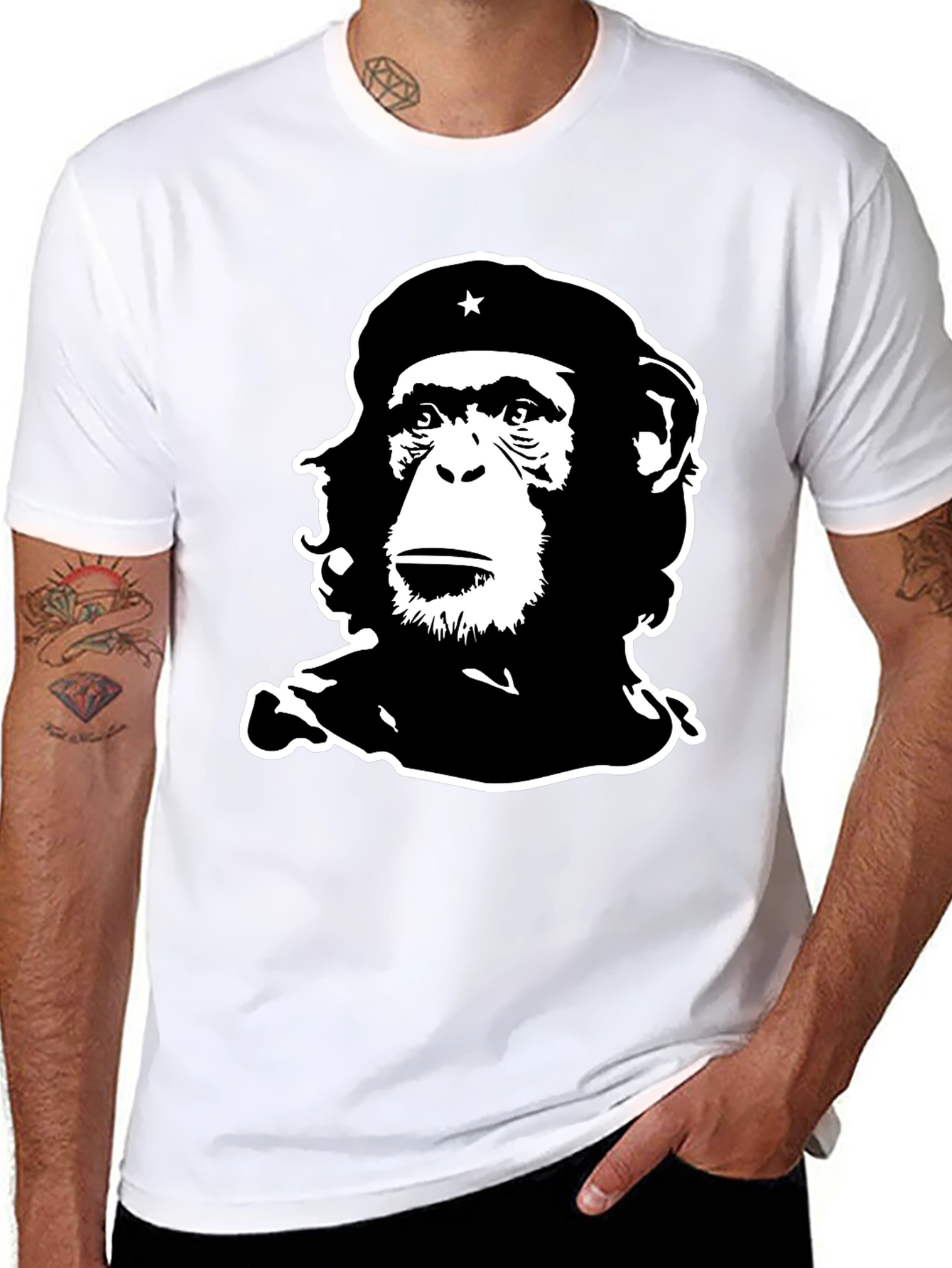 Black Chimp Guevara T-Shirt - Black Graphic Tee view 8