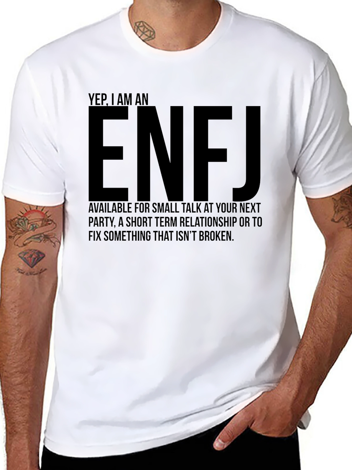 Black ENFJ Personality T-Shirt - Introvert Gift view 8