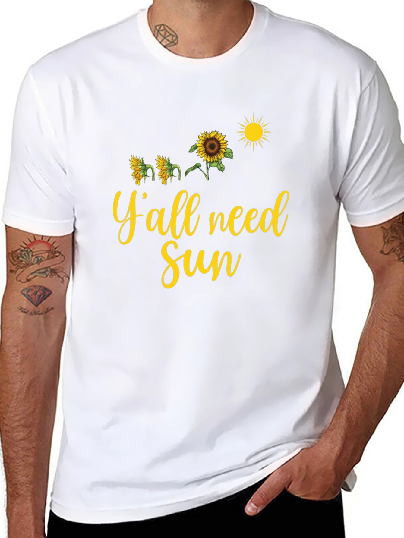 Black Y'all Need Sun T-Shirt view 8