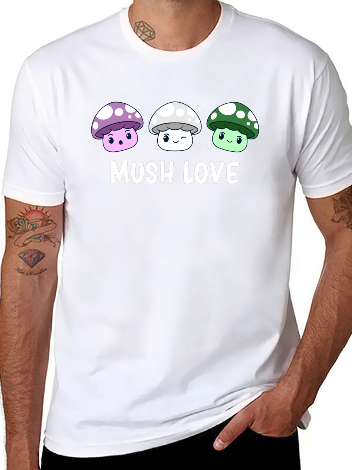 Black Mushroom Lover Graphic Tee view 8