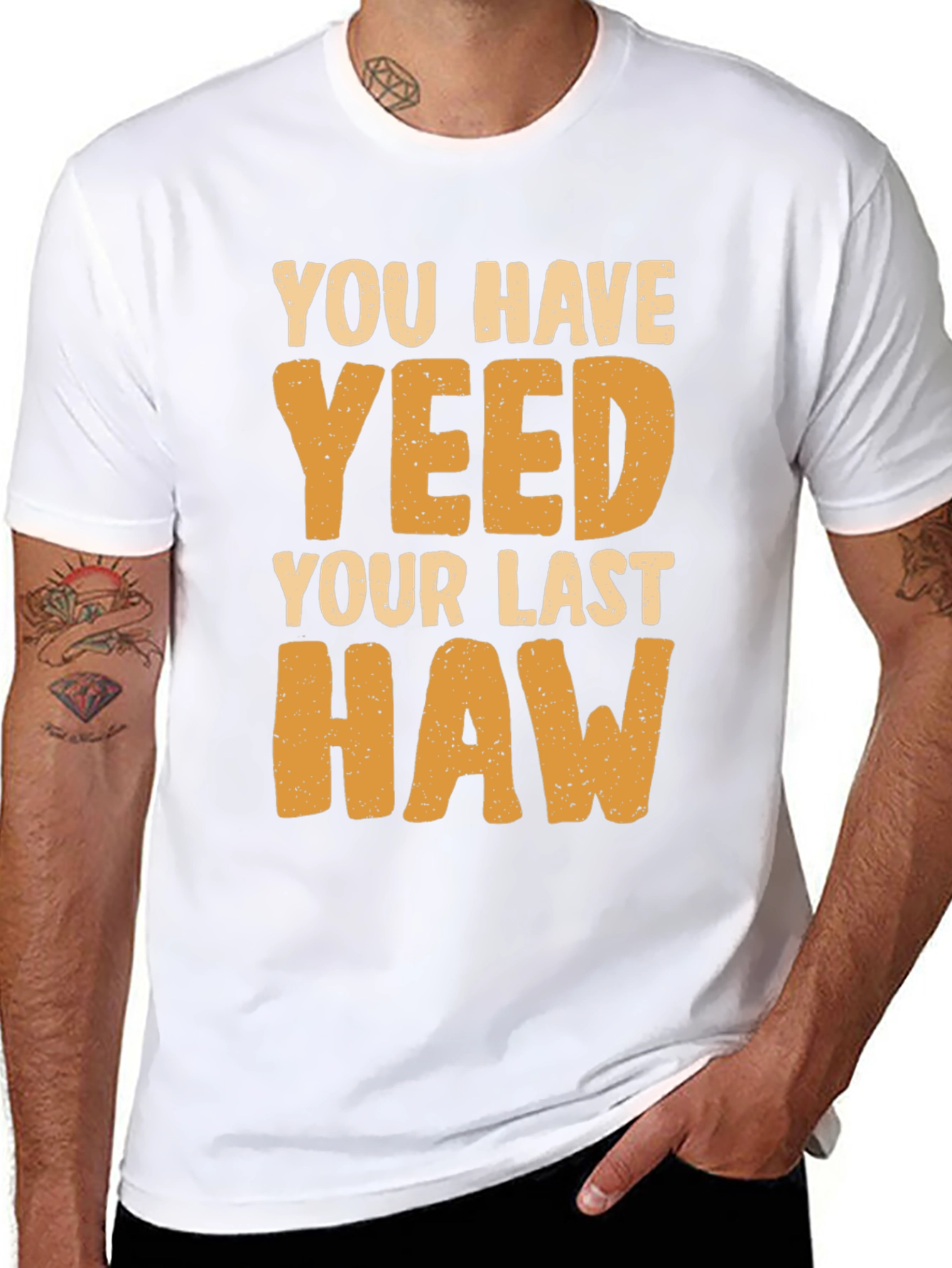 Black You Have Yeeted Your Last Haw Funny T-Shirt view 8