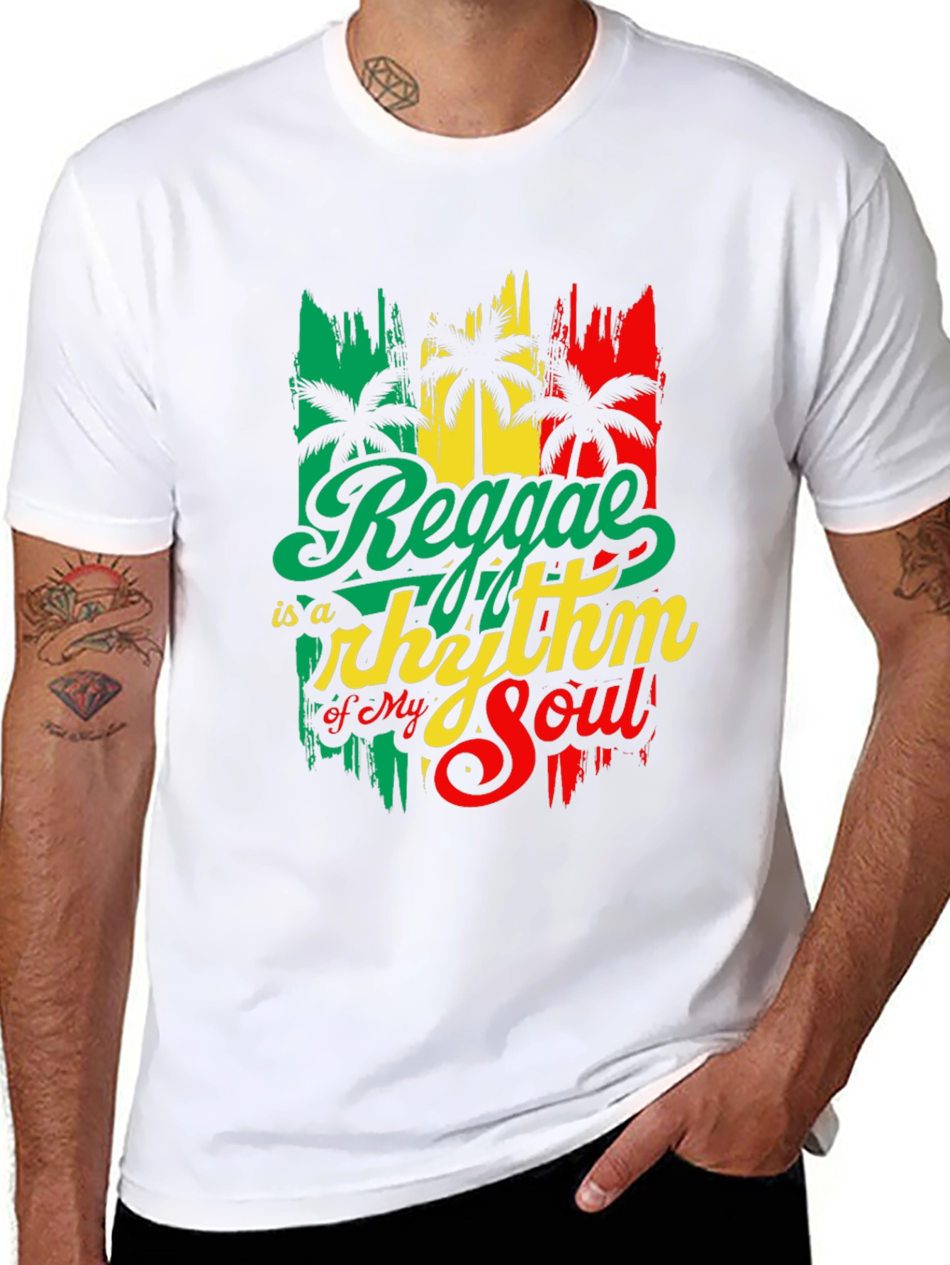 Black Reggae Rhythm Soul T-Shirt view 8