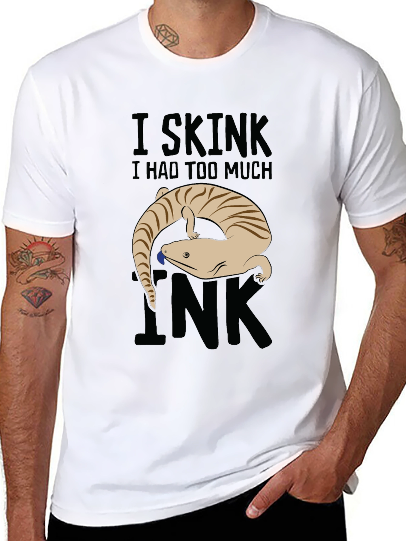 Black I Skink I Had Too Much Ink Graphic Tee view 8