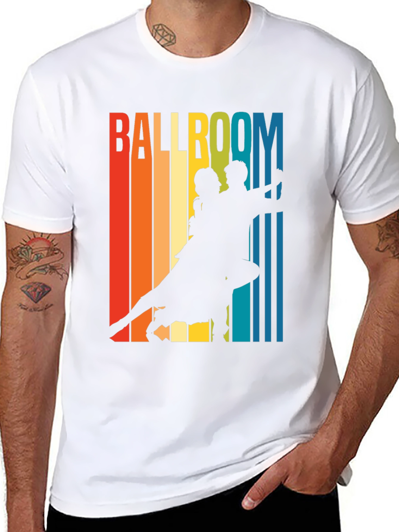 Black Retro Ballroom Dance T-Shirt view 8