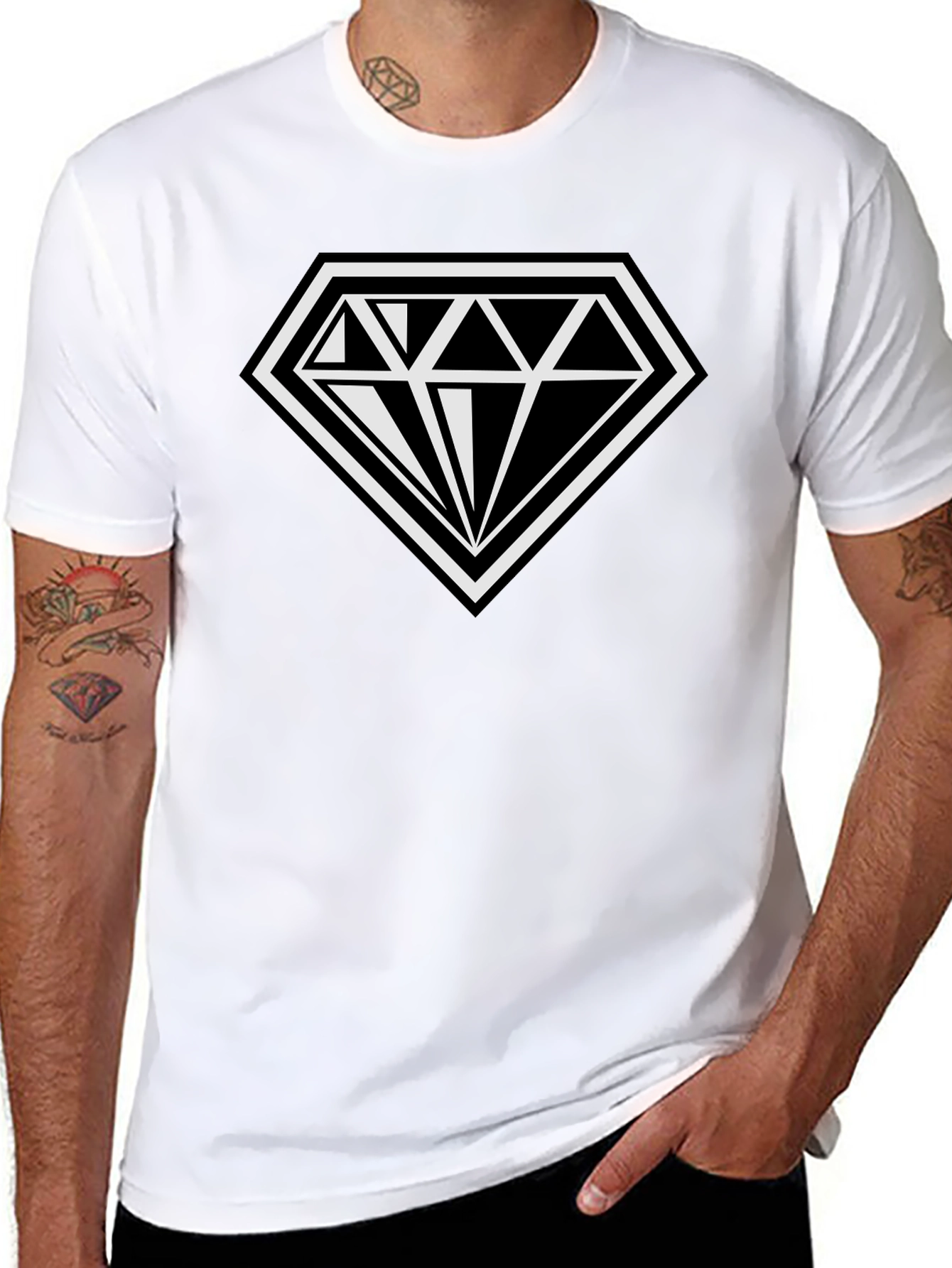 Black Diamond Logo T-Shirt - Classic Black Tee view 8