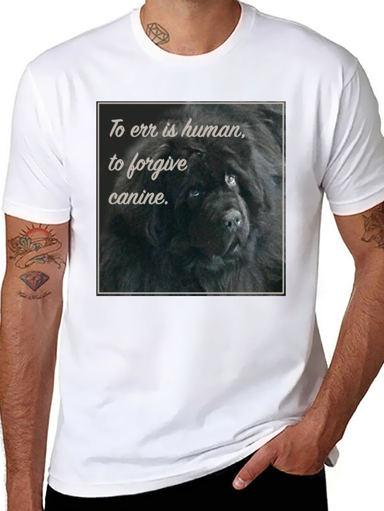 Black To Err is Human Dog T-Shirt view 8