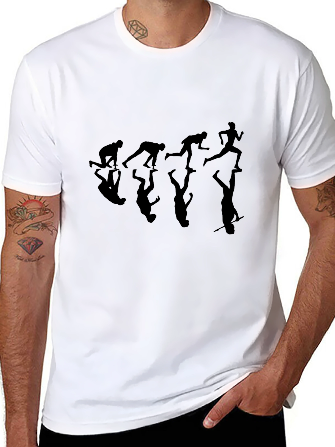 Black Evolution of a Runner Black T-Shirt view 8