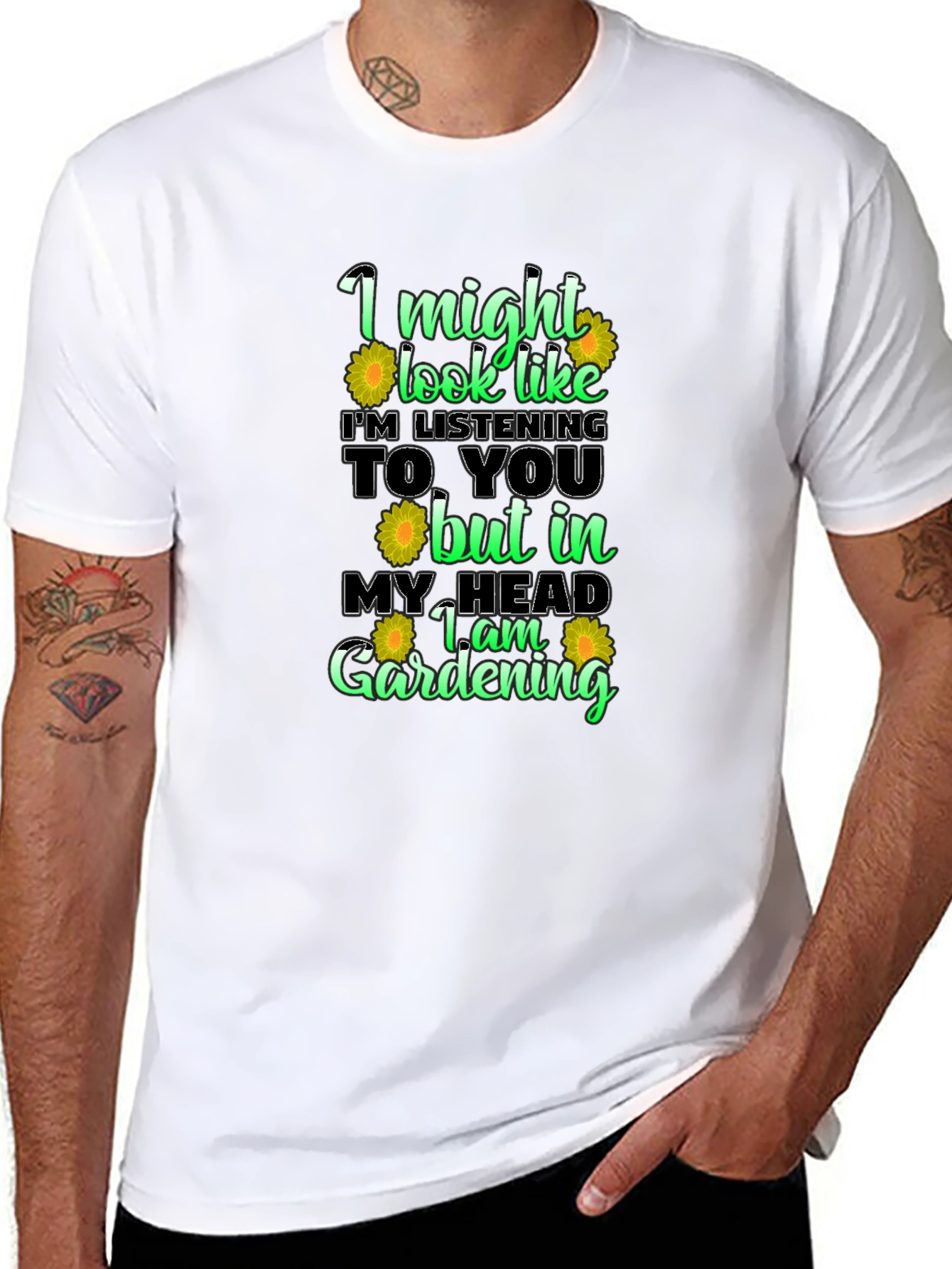Black Gardening Mind T-Shirt Funny Gardener Tee view 8