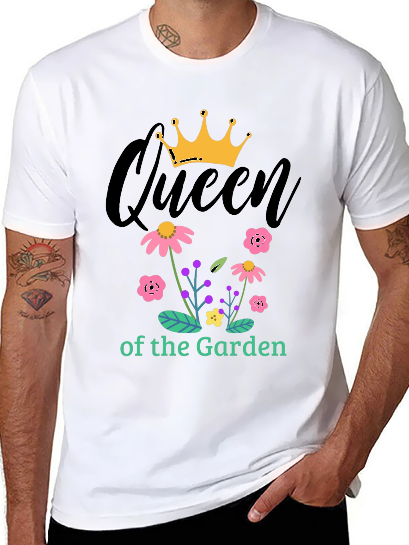 Black Queen of the Garden Graphic Tee view 8
