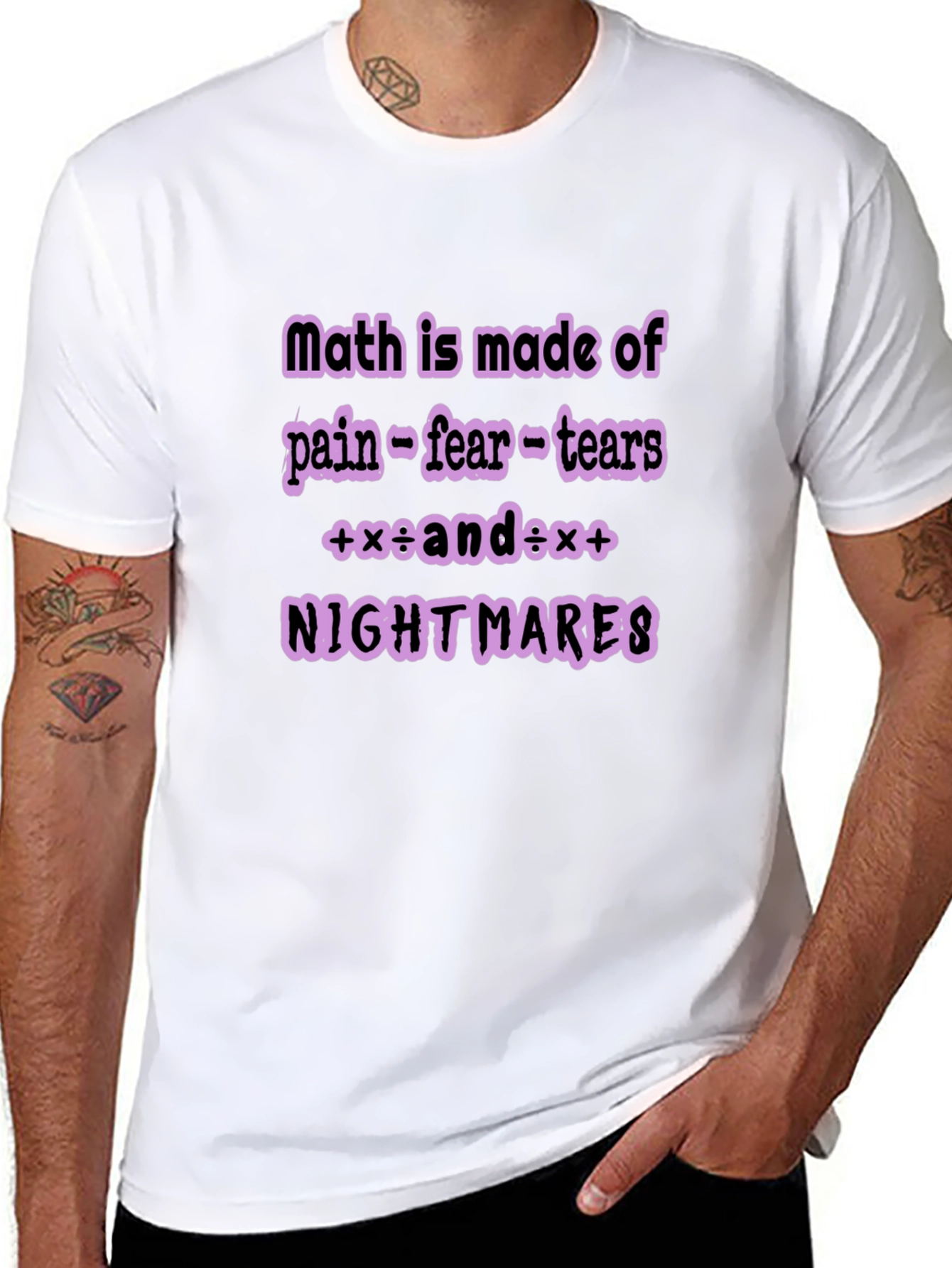 Black Math Nightmare Graphic Tee view 8