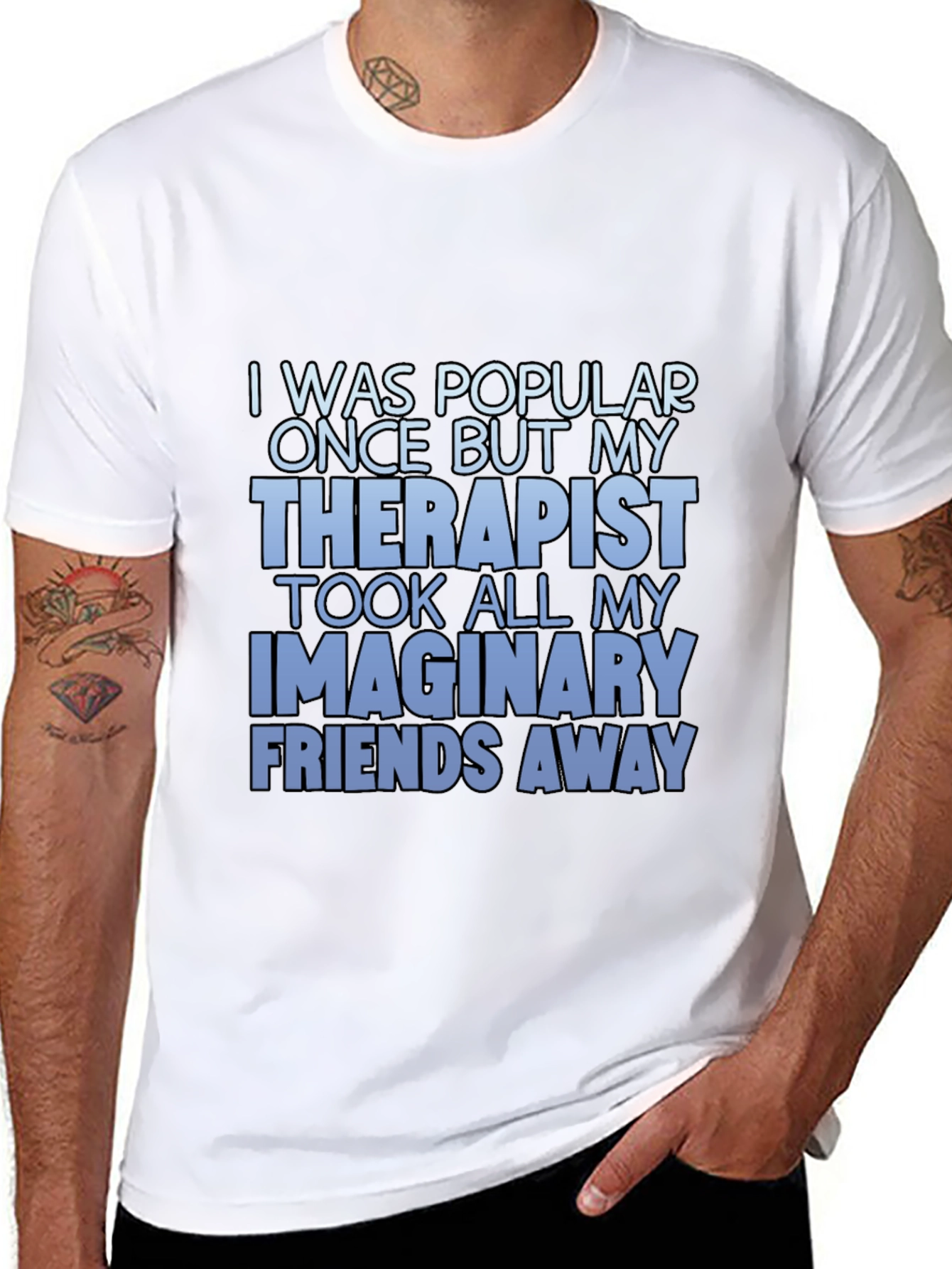 Black Humorous "Therapist" Graphic T-Shirt view 8