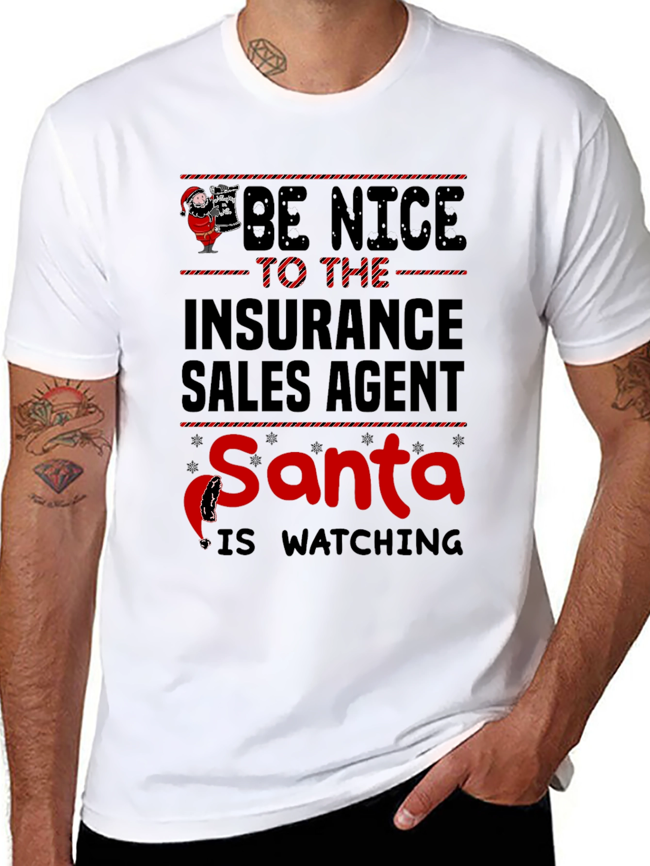 Insurance Sales Agent Santa T-Shirt - 8