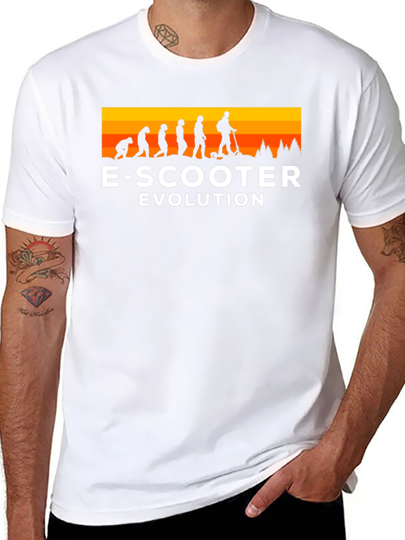 Black E-Scooter Evolution T-Shirt - Ride into the Future! view 8