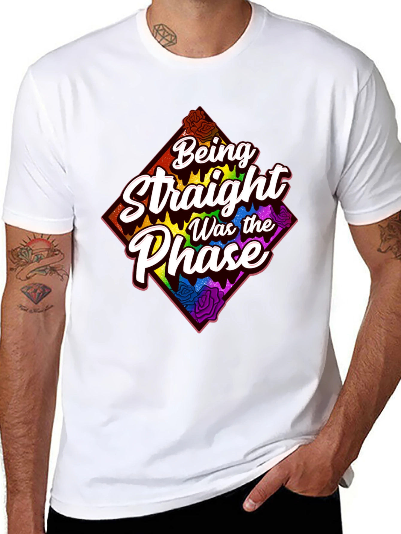Black Being Straight Was the Phase Graphic Tee view 8