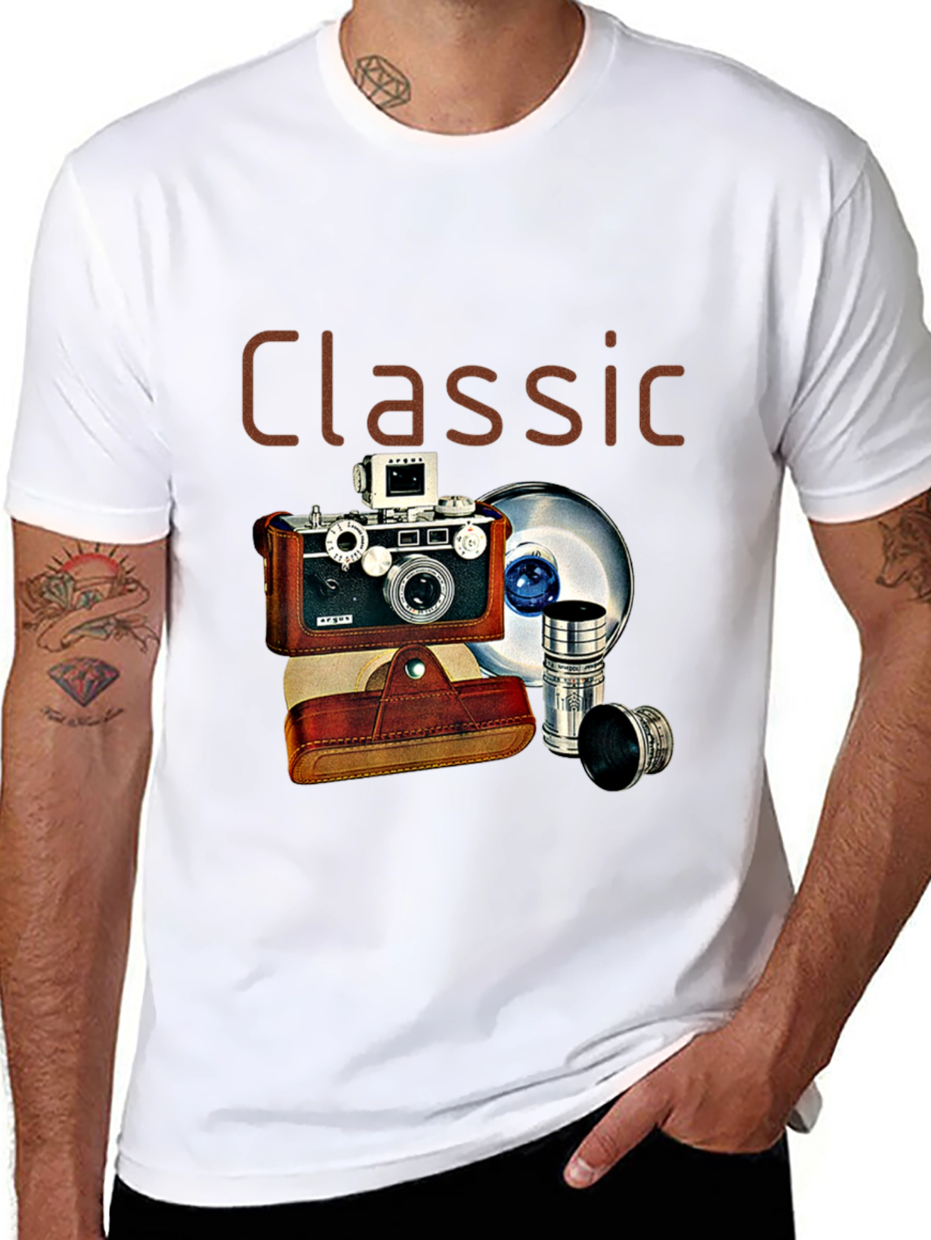 Black Classic Camera Graphic T-Shirt view 8