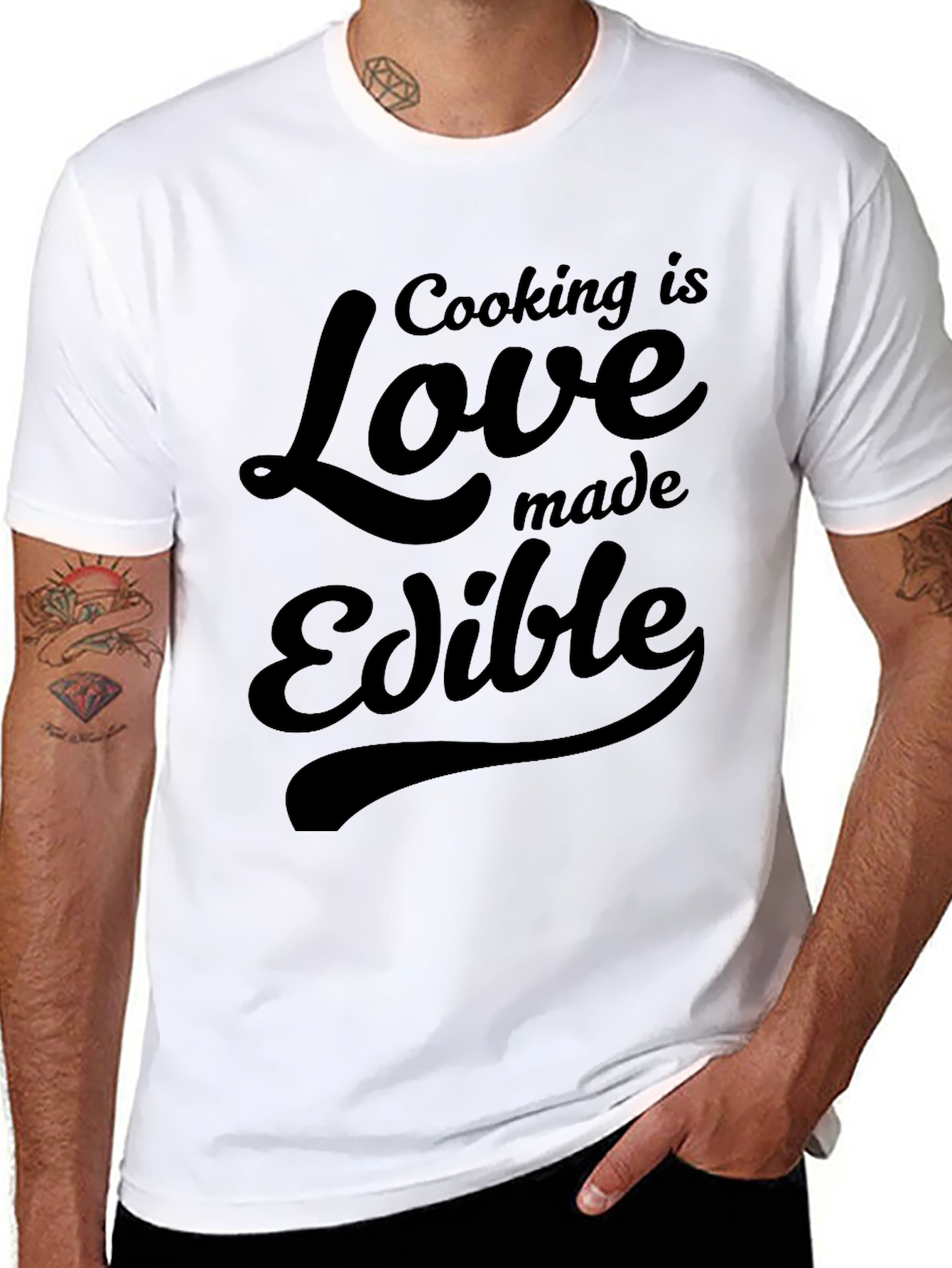 Black Cooking is Love Edible Graphic Tee view 8