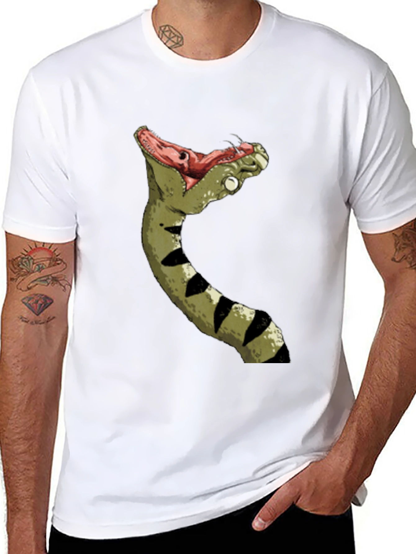 Black Snake Graphic Tee - Bold Statement Shirt view 8