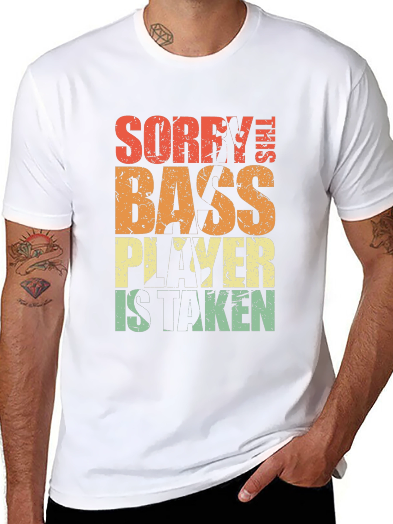 Black Sorry This Bass Player is Taken T-Shirt view 8