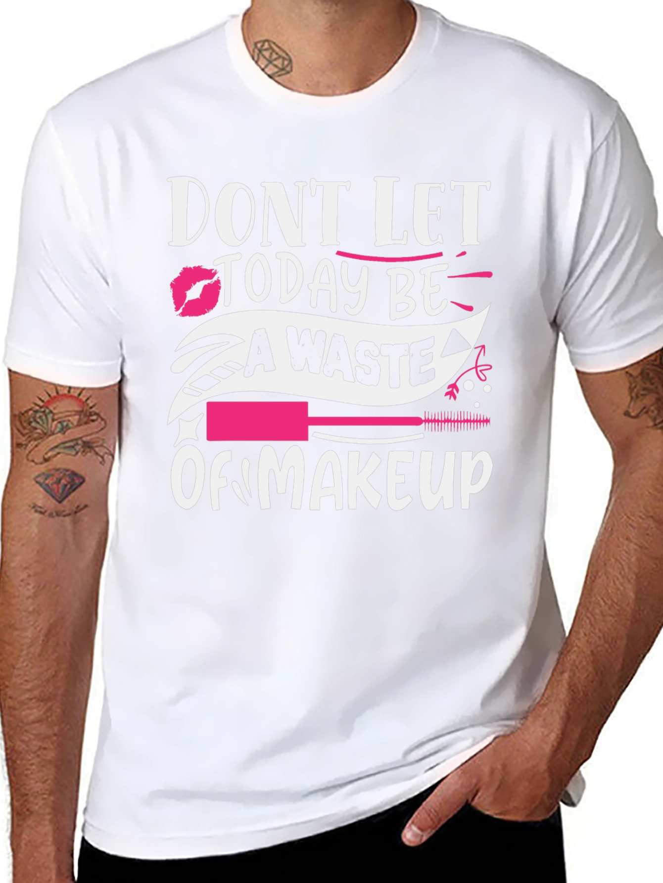 Black Makeup Lover T-Shirt - Don't Let Today Be A Waste view 8