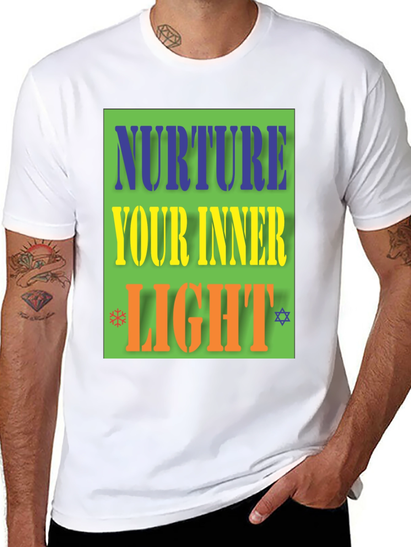 Black Nurture Your Inner Light Graphic Tee view 8