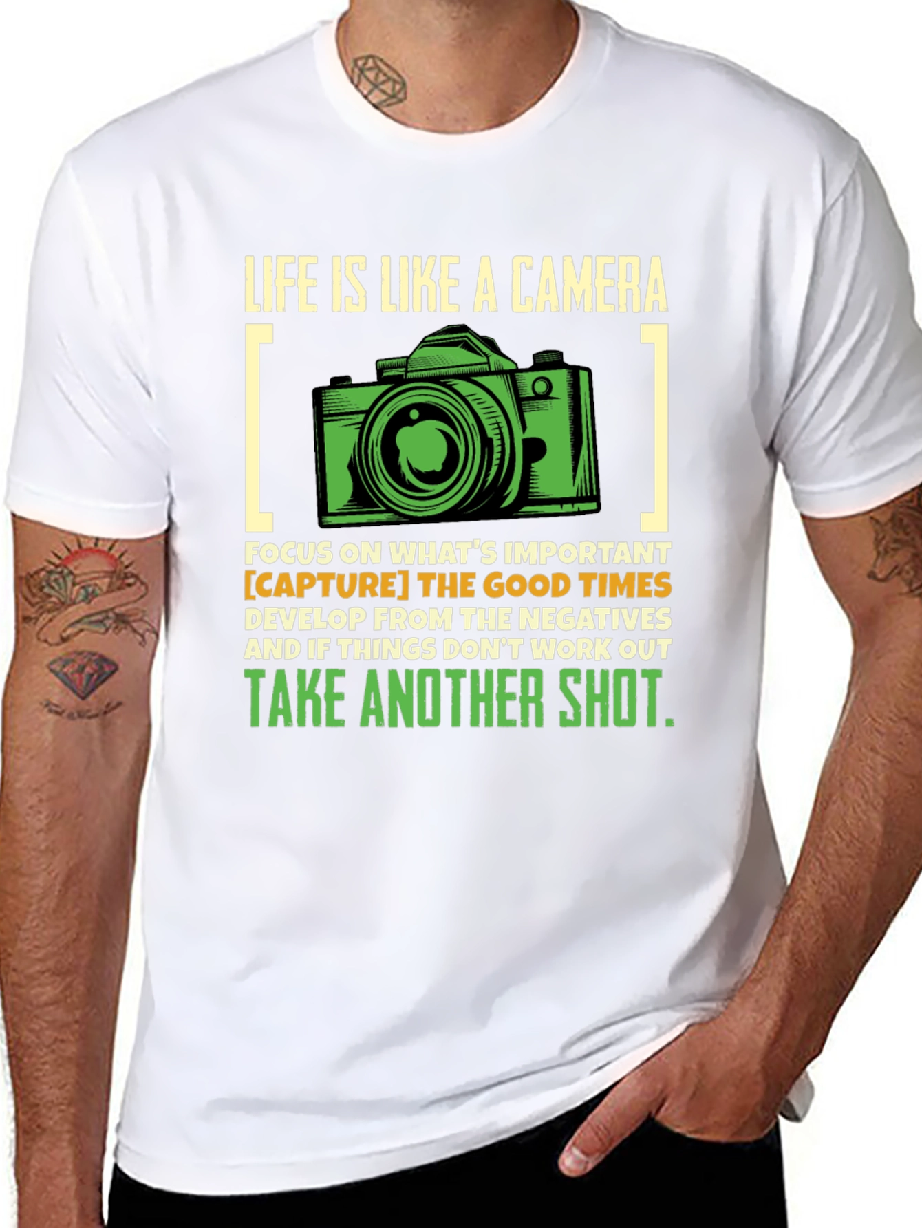 Black Life is Like a Camera Graphic T-Shirt view 8