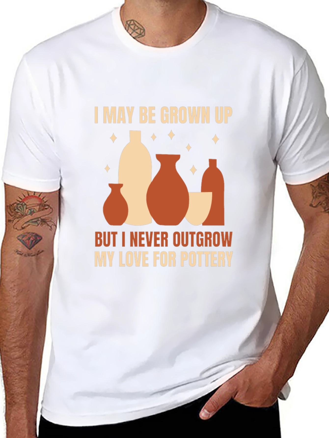 Black Pottery Lover T-Shirt - Never Outgrow My Love view 8