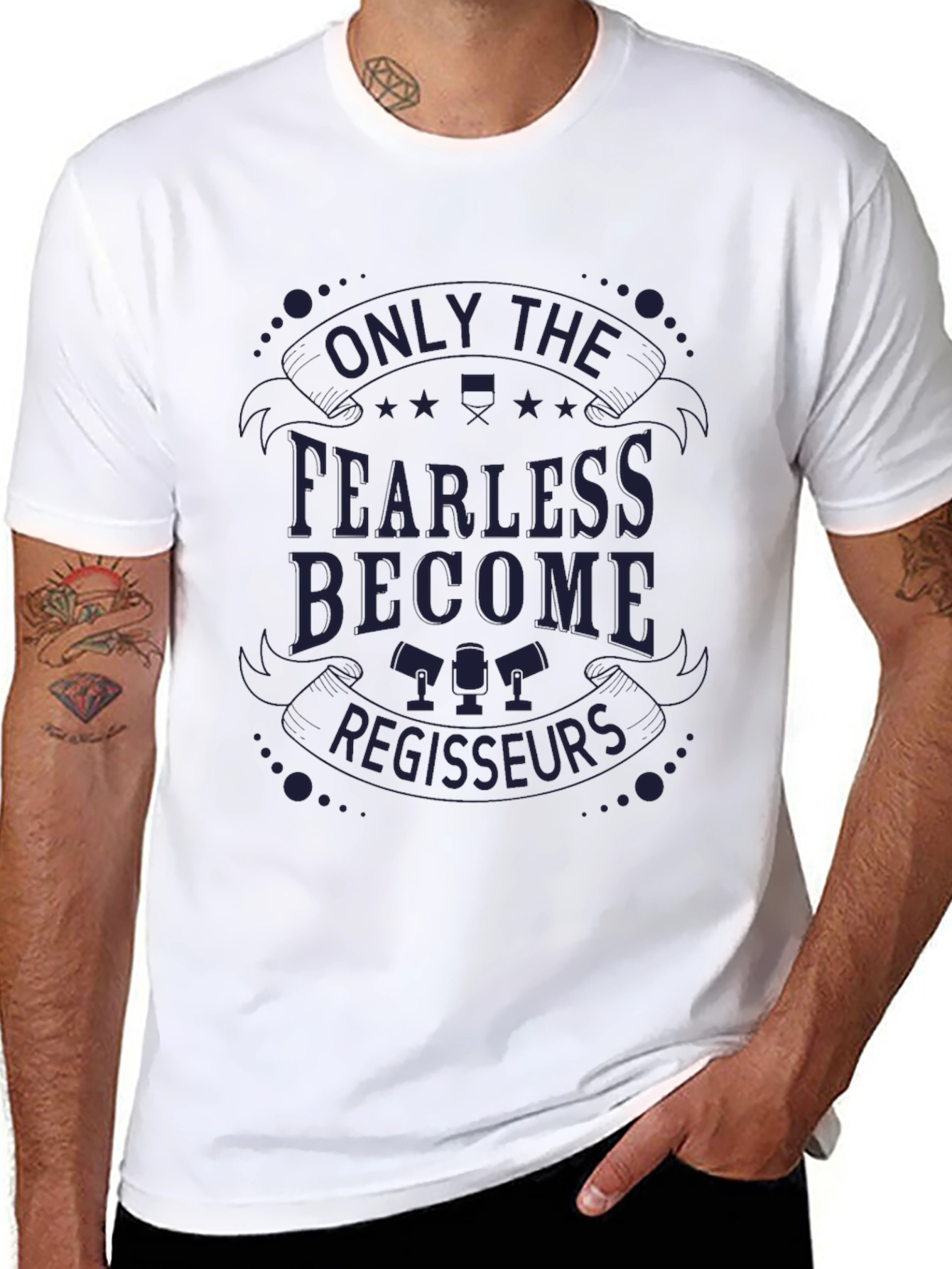 Black Fearless Regisseurs Graphic T-Shirt - Crew Neck view 8