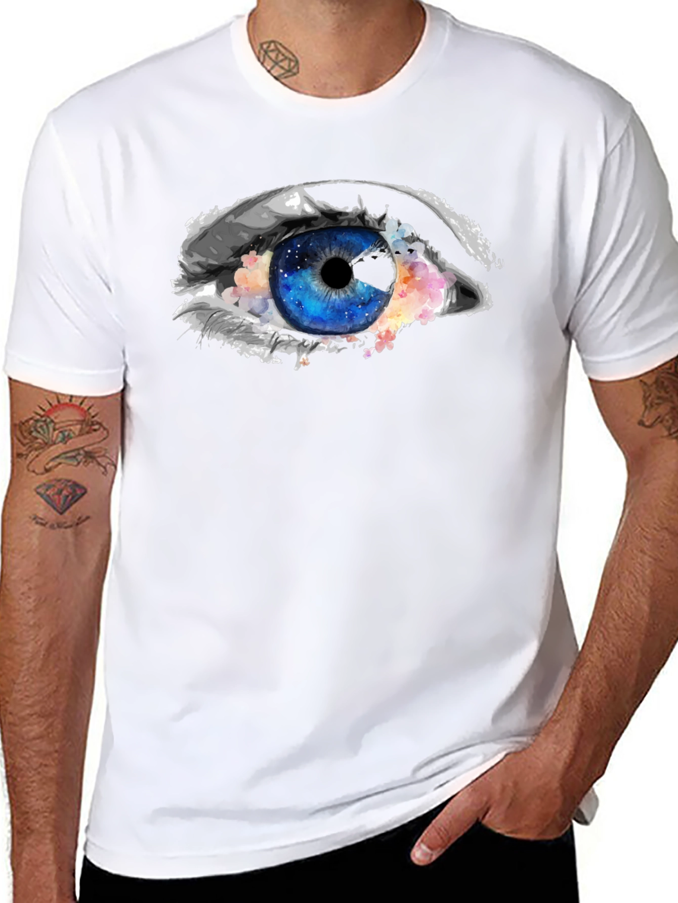 Black Eye Graphic Black T-Shirt - Unique Design view 8