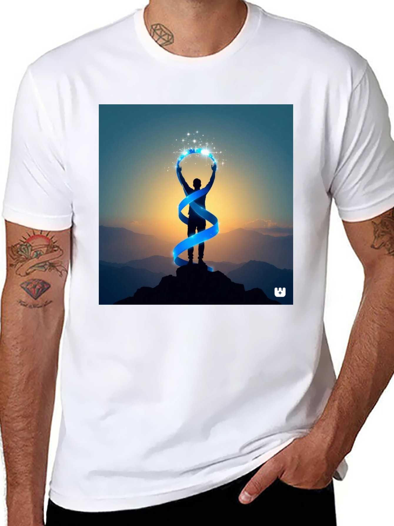 Black Ascension Graphic Tee - Black Cotton Blend view 8