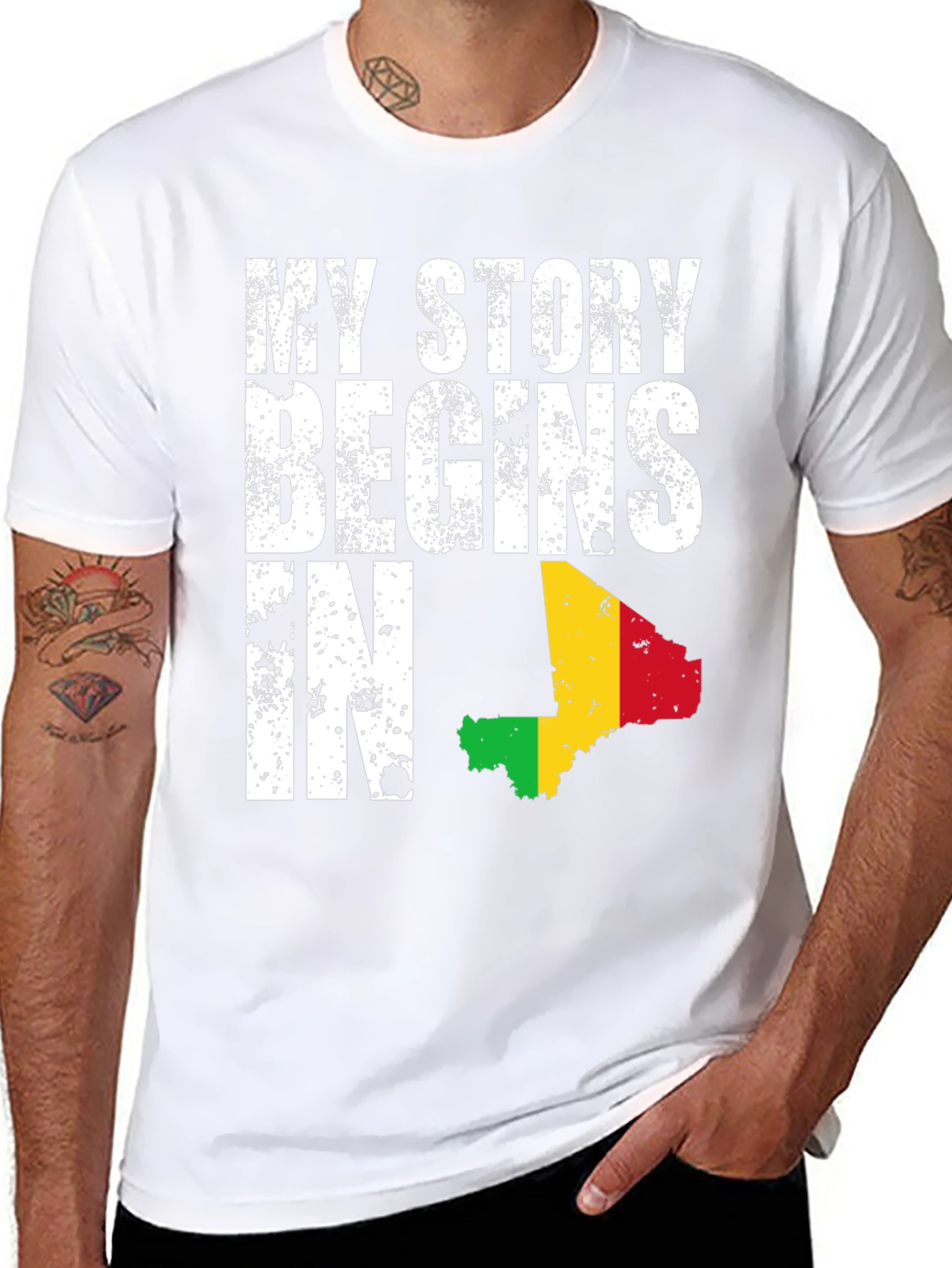 Black My Story Begins In - Country Pride T-Shirt view 8