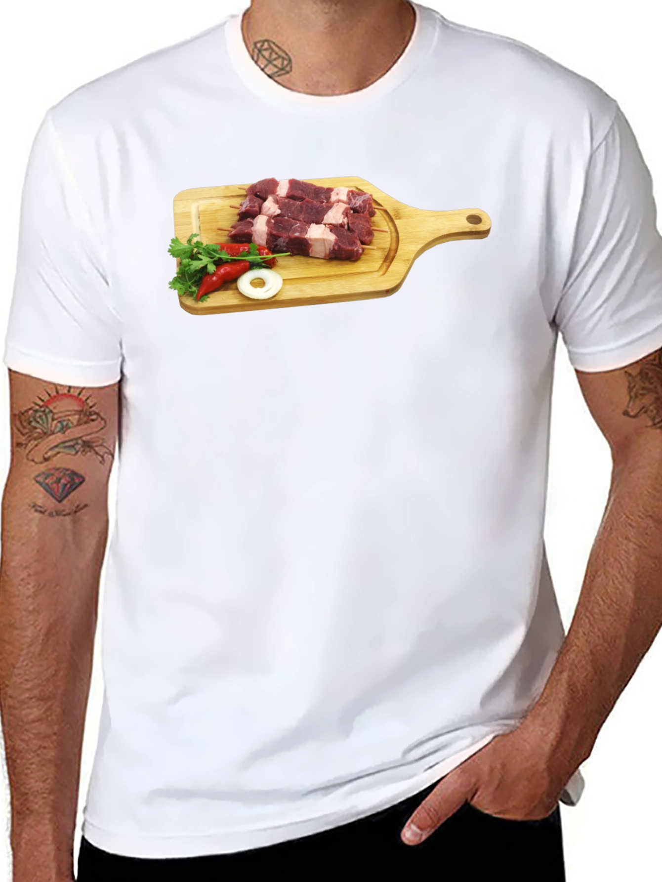 Butcher Cut T-Shirt - Novelty Foodie Tee - 8