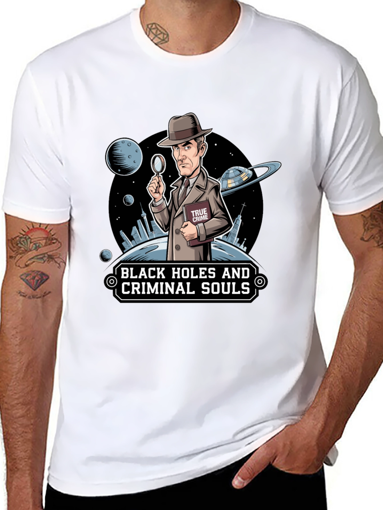 Black Black Holes & Criminal Souls Graphic Tee view 8
