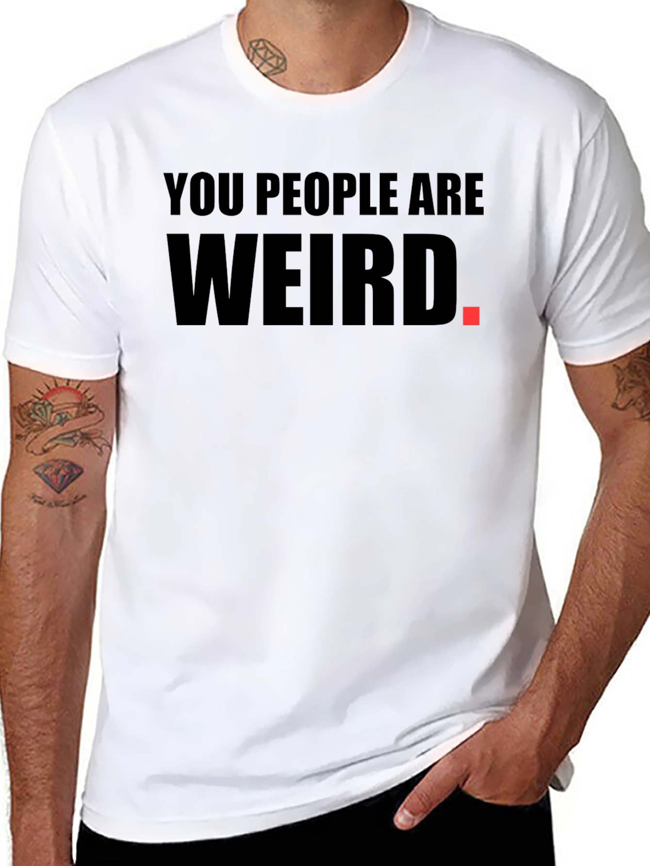 Black You People Are Weird Graphic T-Shirt view 8