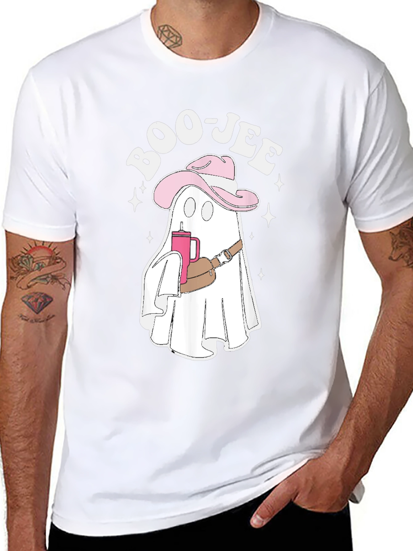 Boo-jee Ghost Cowboy Graphic T-Shirt - 8