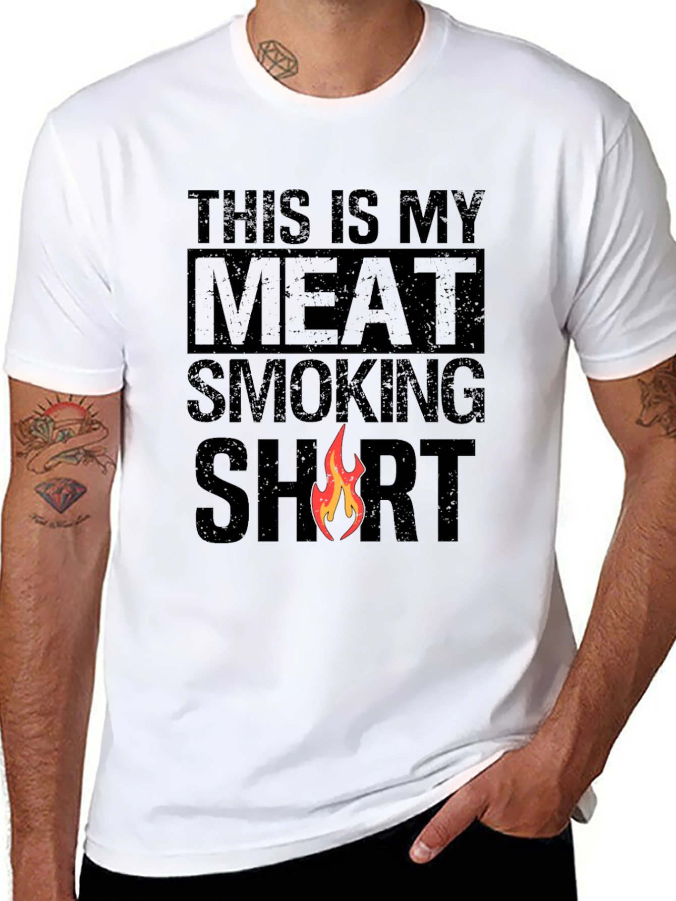Black Meat Smoking Shirt - Funny BBQ T-Shirt view 8