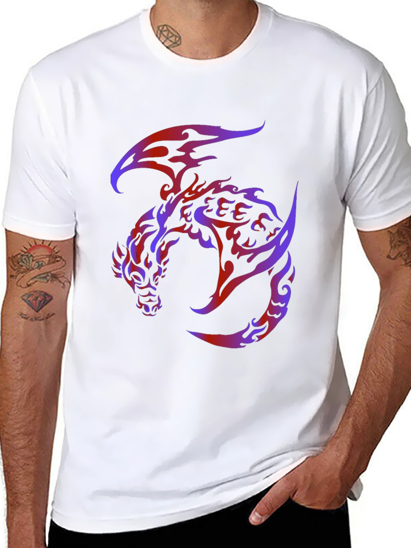 Black Dragon Graphic Black T-Shirt - Bold & Unique Design view 8