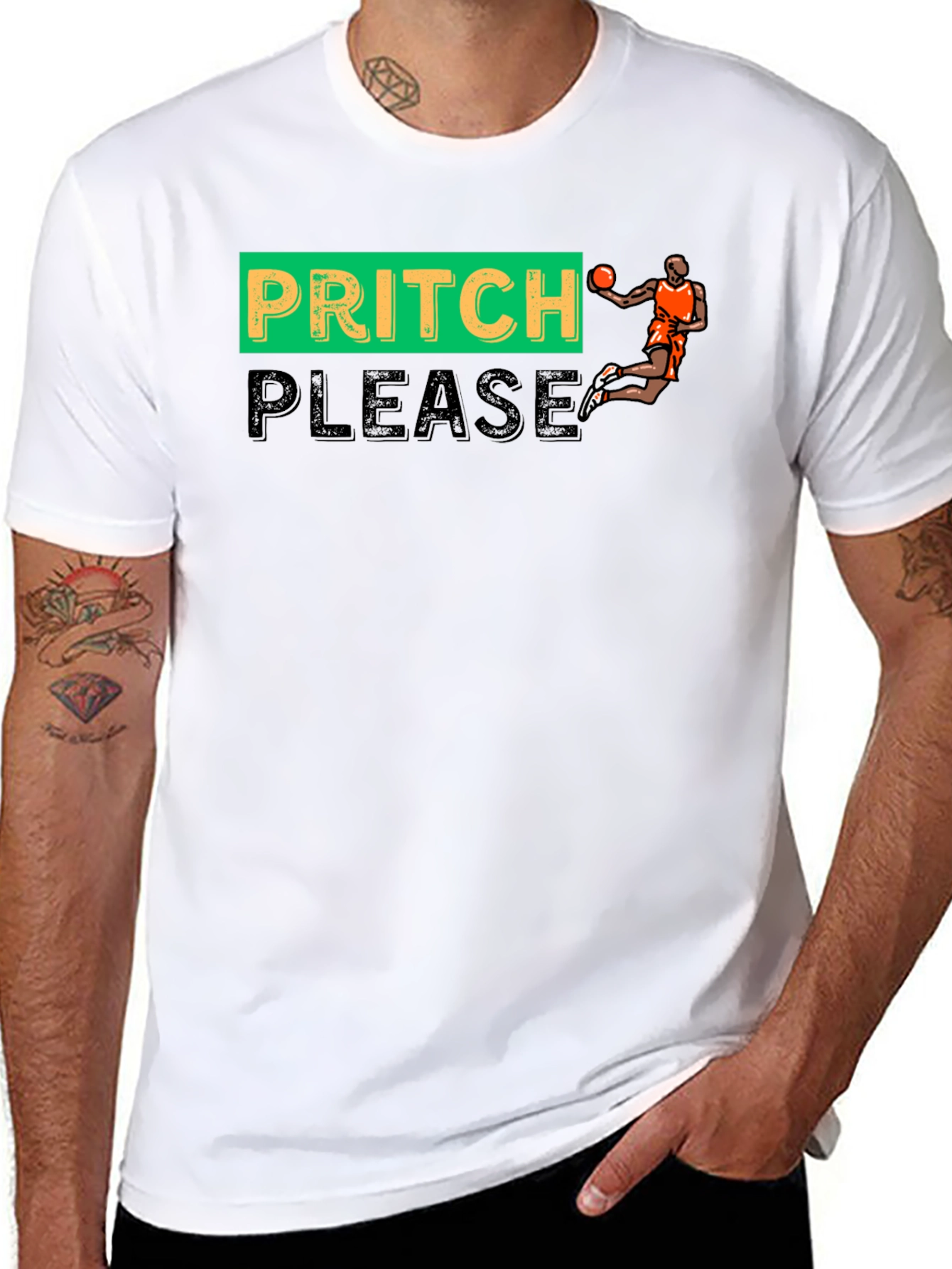 Black Pritch Please Graphic T-Shirt view 8