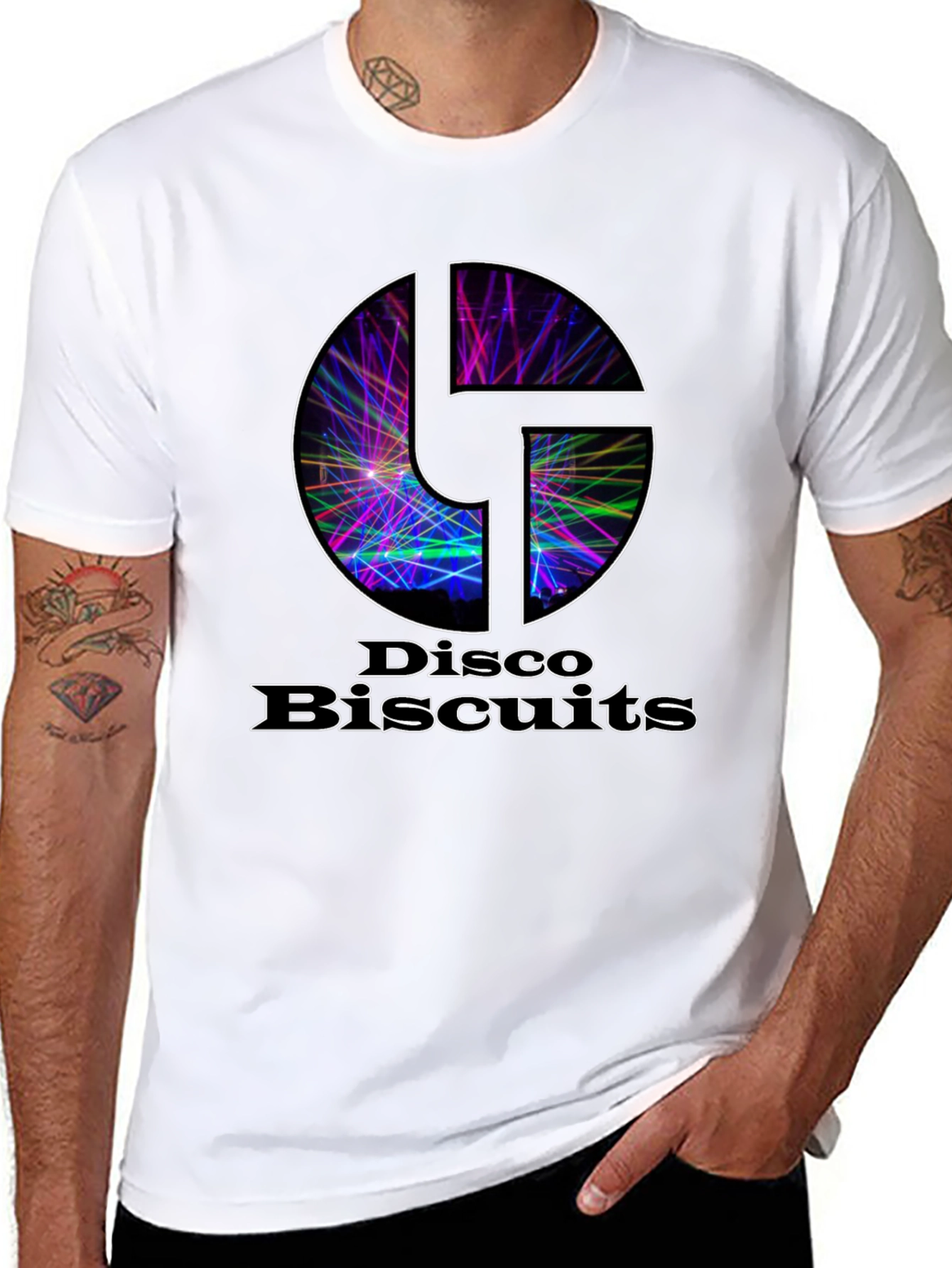 Black Disco Biscuits T-Shirt - Black Graphic Tee view 8
