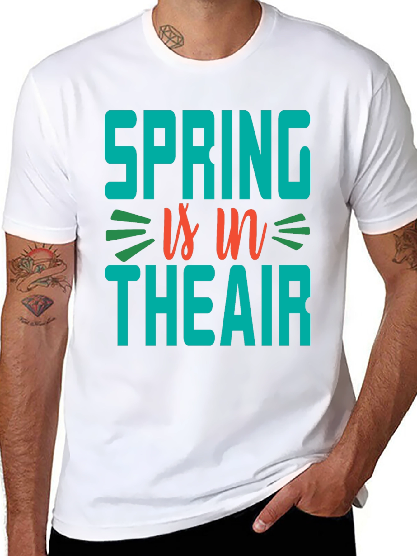 Black Spring is in the Air Graphic T-Shirt view 8