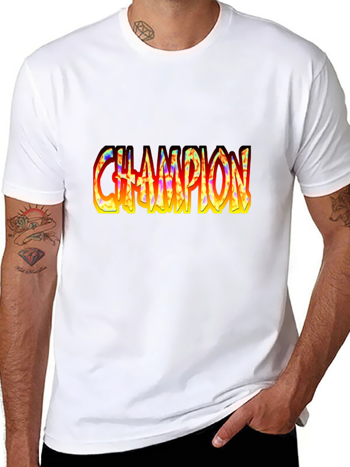 Black Champion Graphic Print Black T-Shirt view 8
