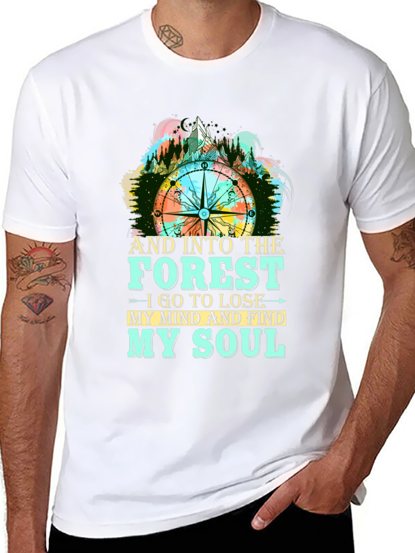 Black Forest Compass Graphic T-Shirt view 8