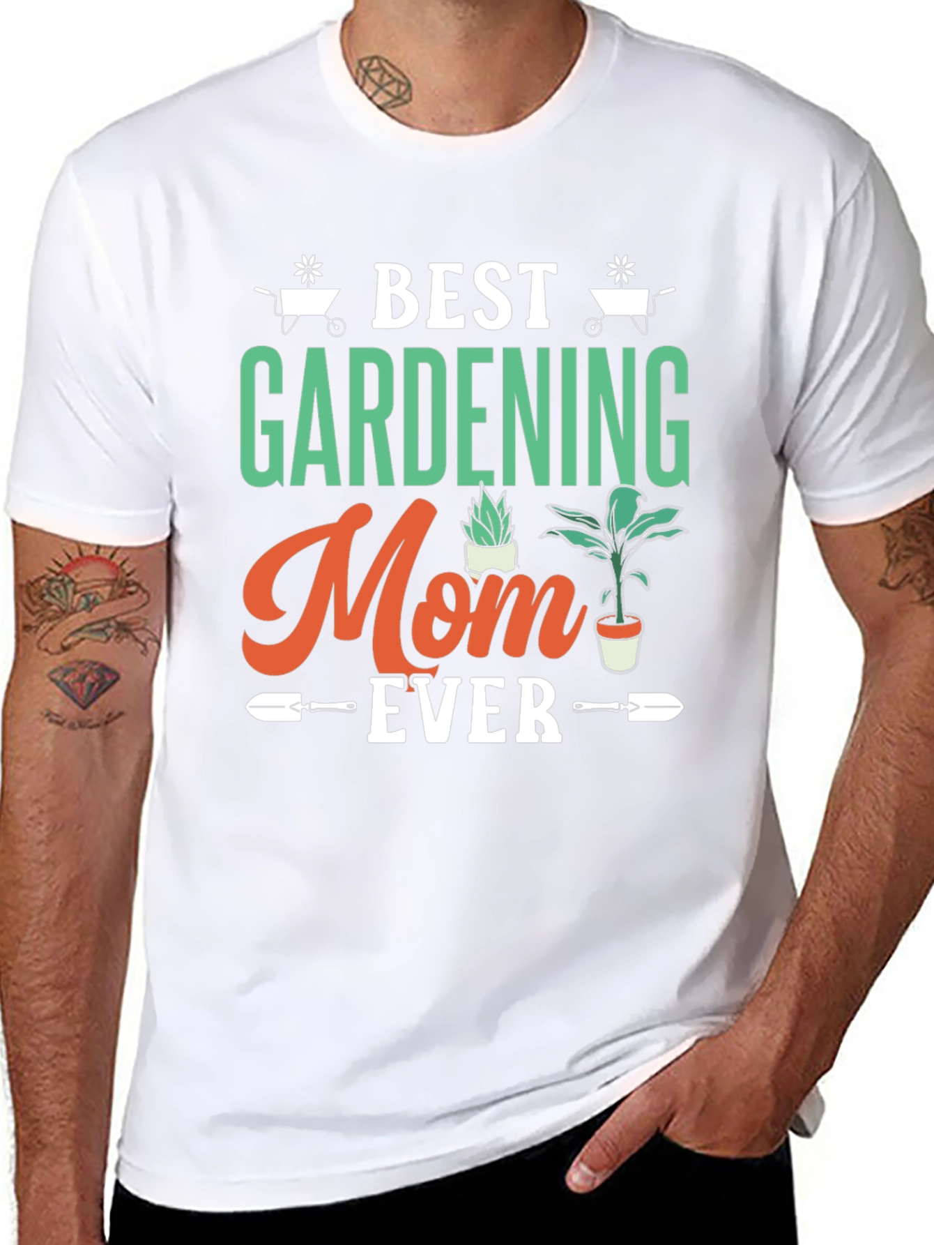 Black Best Gardening Mom Ever T-Shirt view 8