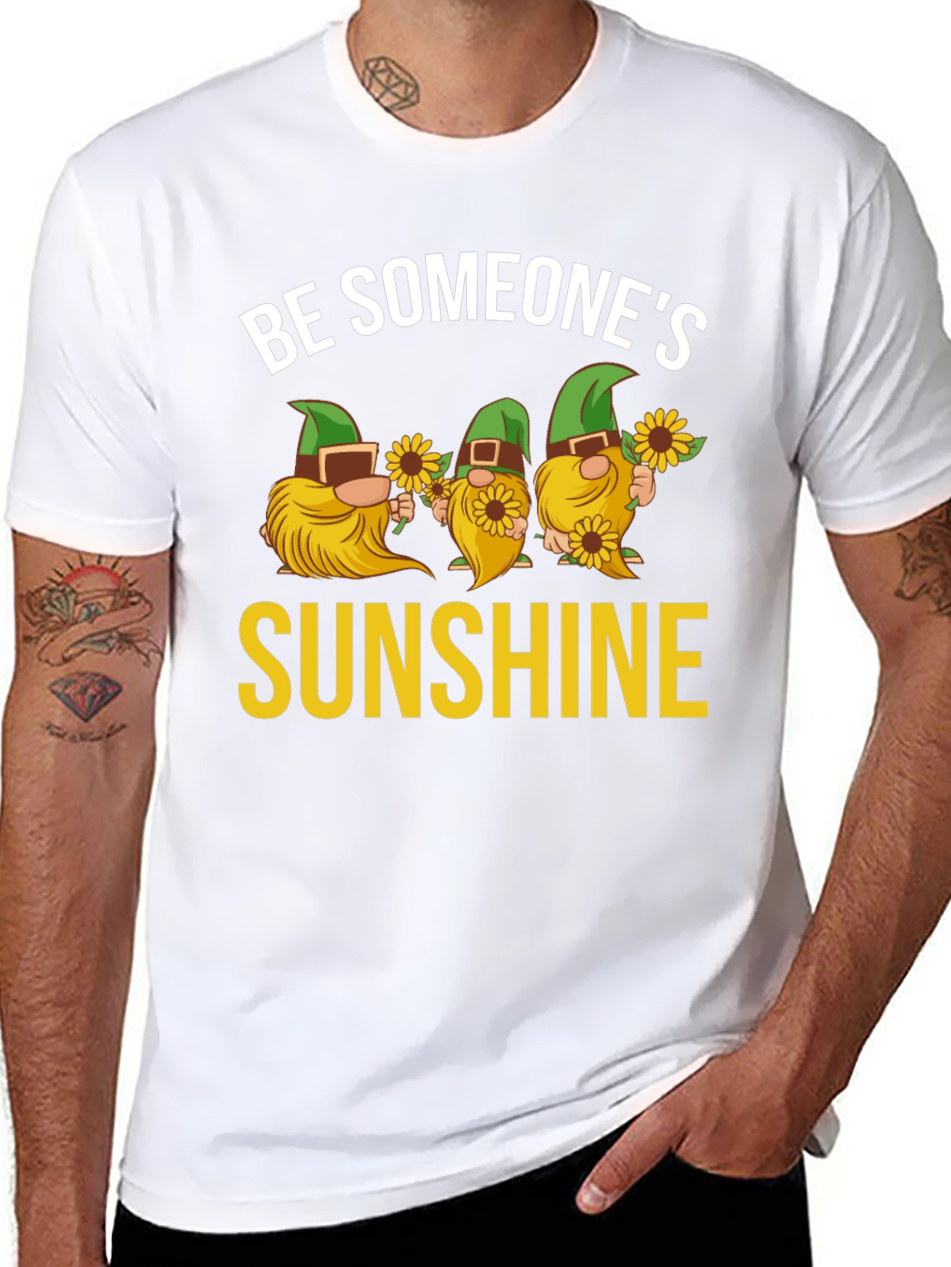 Black Be Someone's Sunshine Gnome Graphic Tee view 8