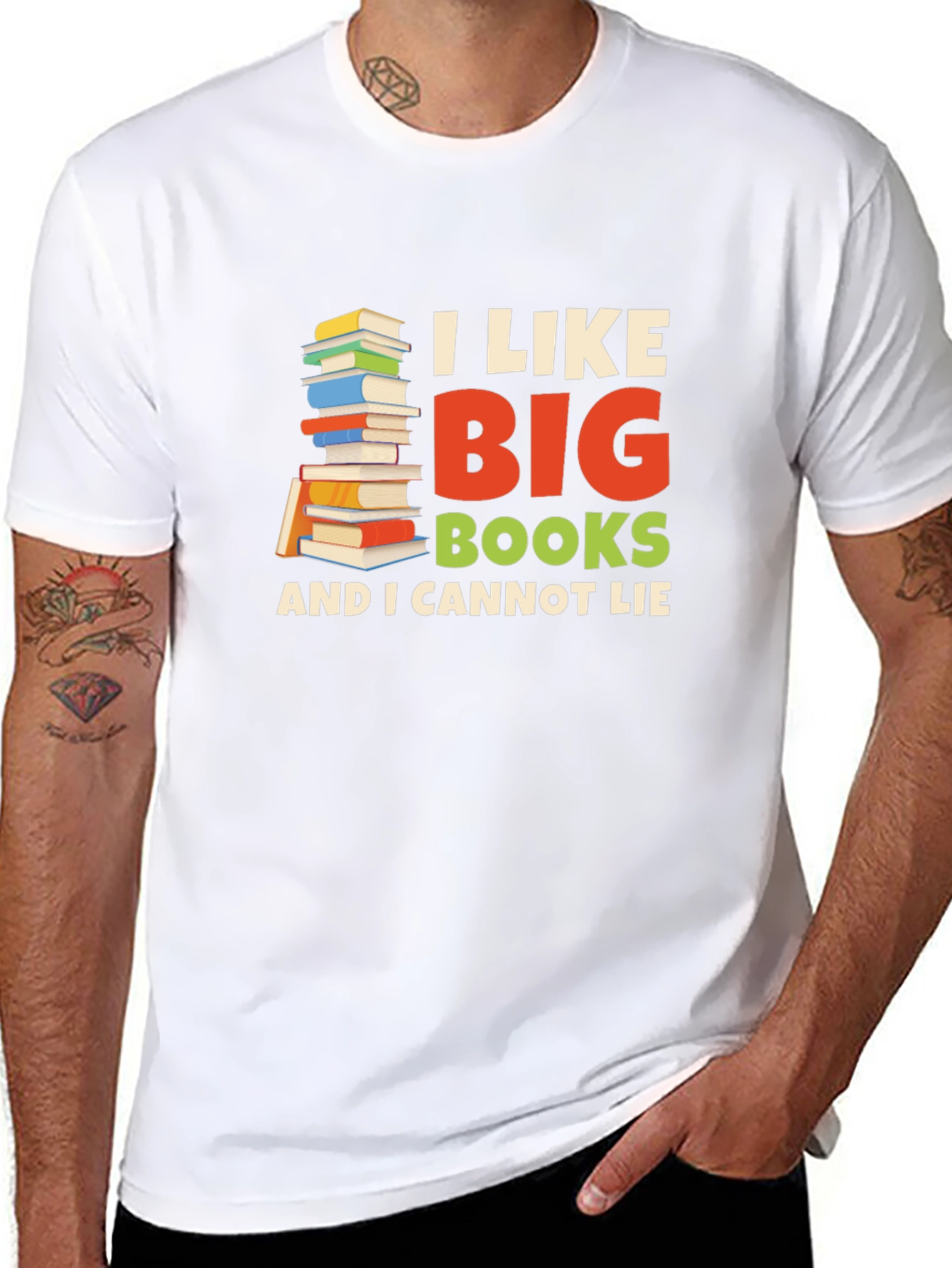 Black I Like Big Books T-Shirt - Novelty Reader Tee view 8