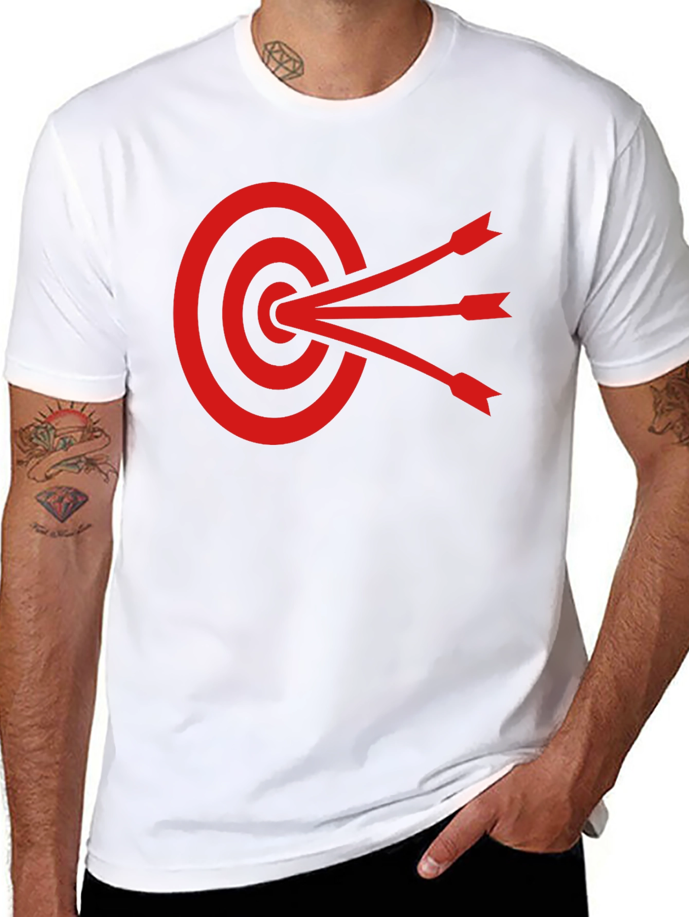 Black Target Practice Graphic Tee - Black Cotton Shirt view 8